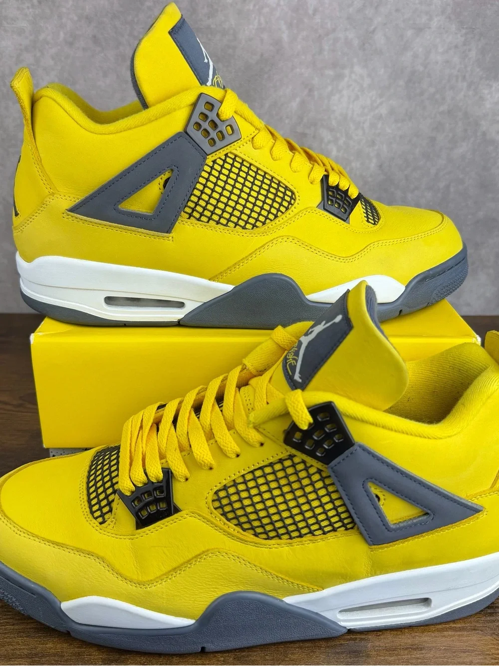 Air Jordan 4 Retro Lightning 2021 Size 13 CT8527-700 Yellow Men’s Shoes OG Rare